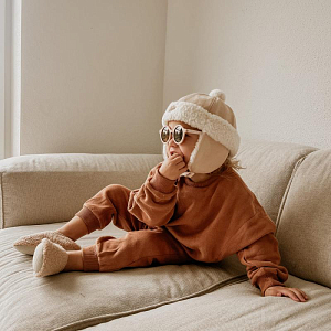 Шапка-ушанка Mrs. Ertha "Peanut", ореховая